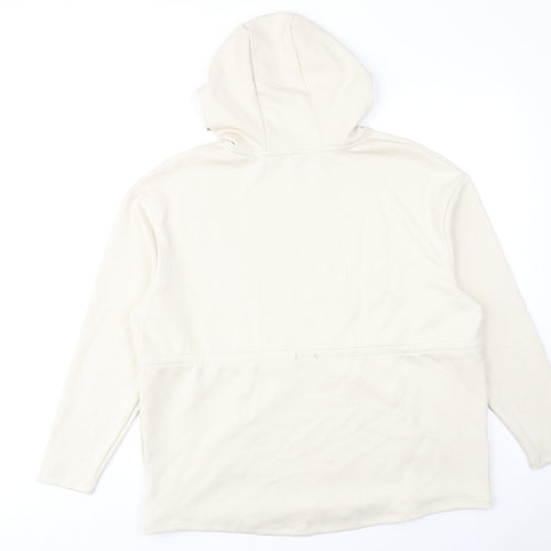 GOODMOVE Womens Beige Polyester Pullover Hoodie Size 14 Pullover