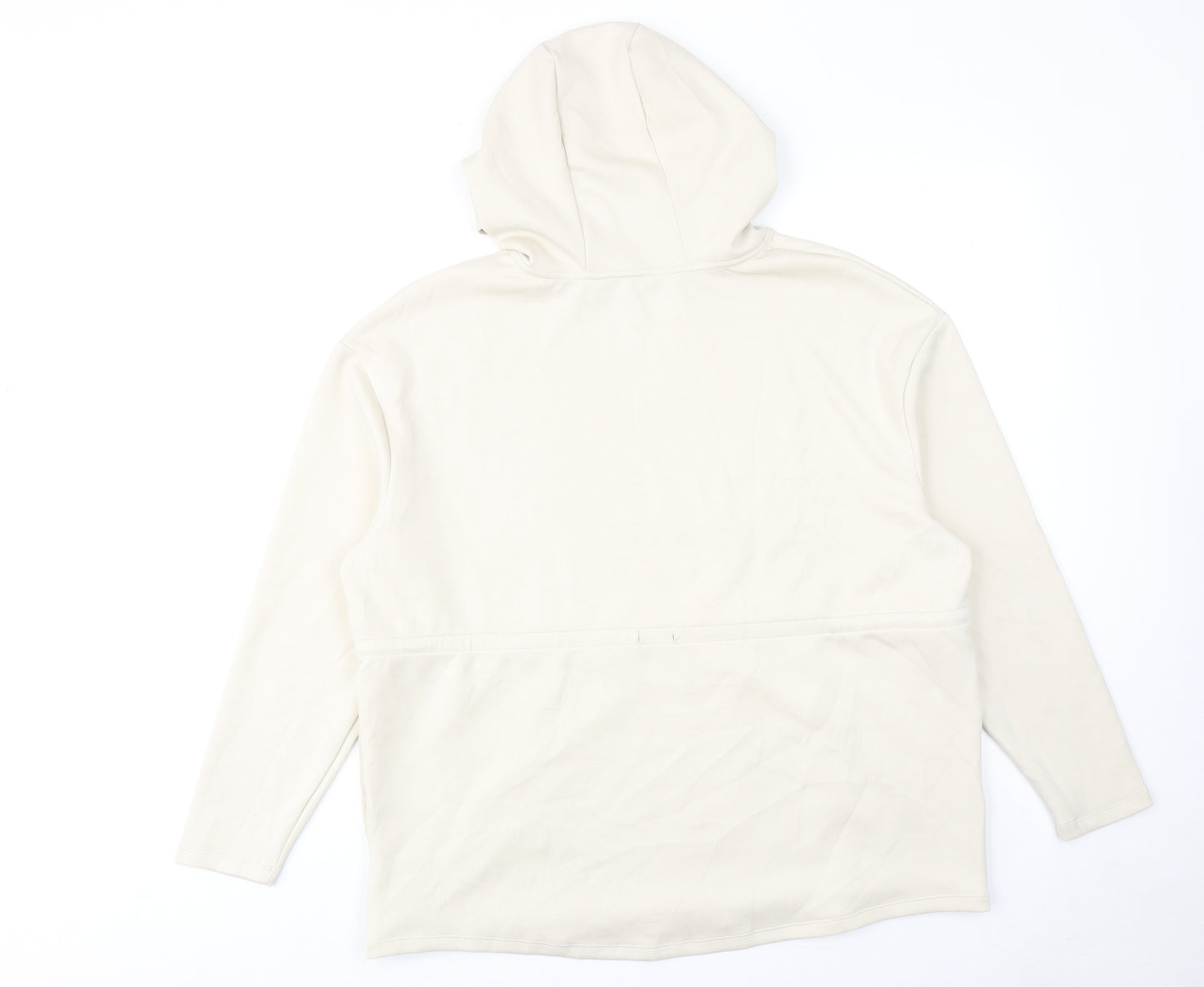 GOODMOVE Womens Beige Polyester Pullover Hoodie Size 14 Pullover