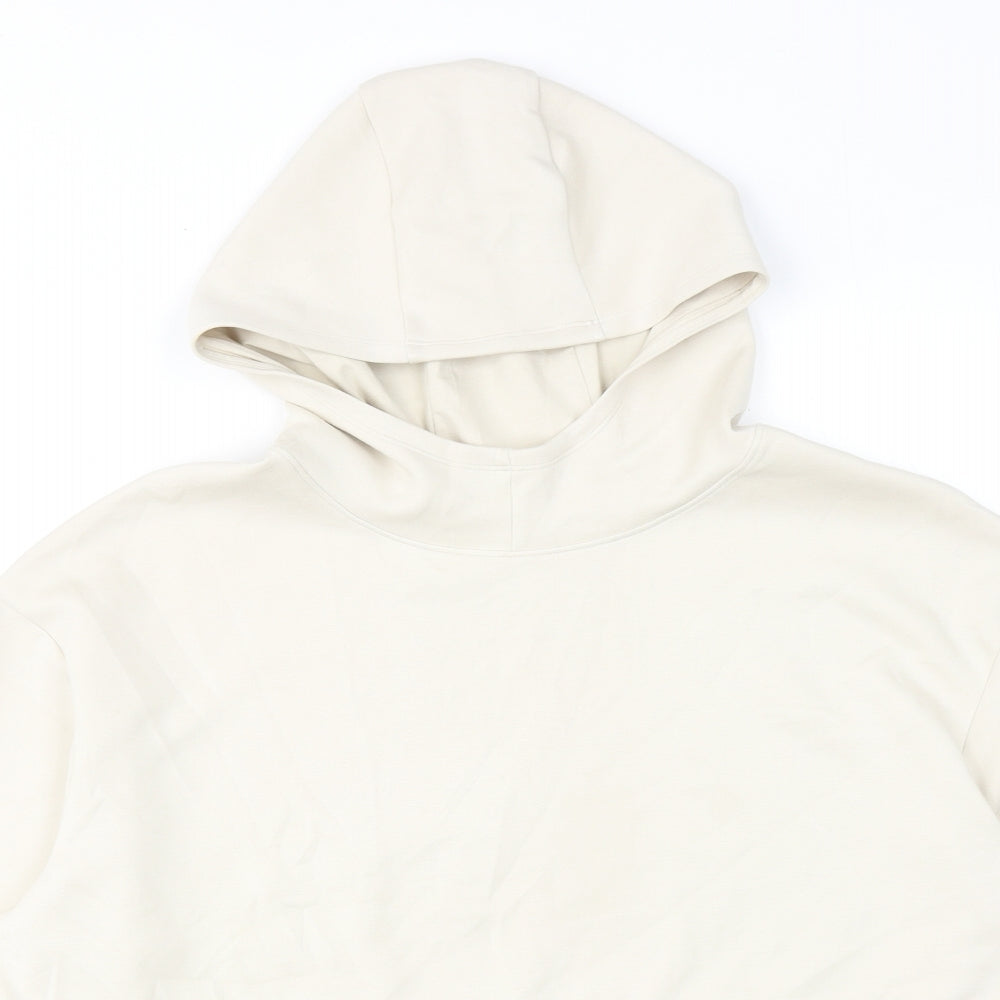 GOODMOVE Womens Beige Polyester Pullover Hoodie Size 14 Pullover