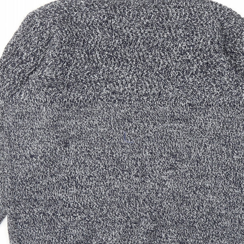 Topman Mens Blue Round Neck Acrylic Pullover Jumper Size M Long Sleeve