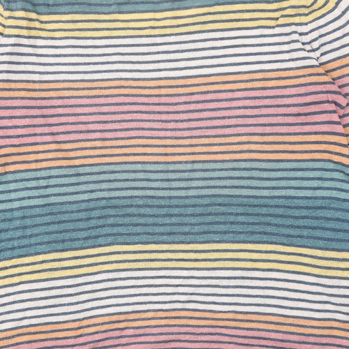 Braintree Womens Multicoloured Boat Neck Striped Cotton Pullover Jumper Size M