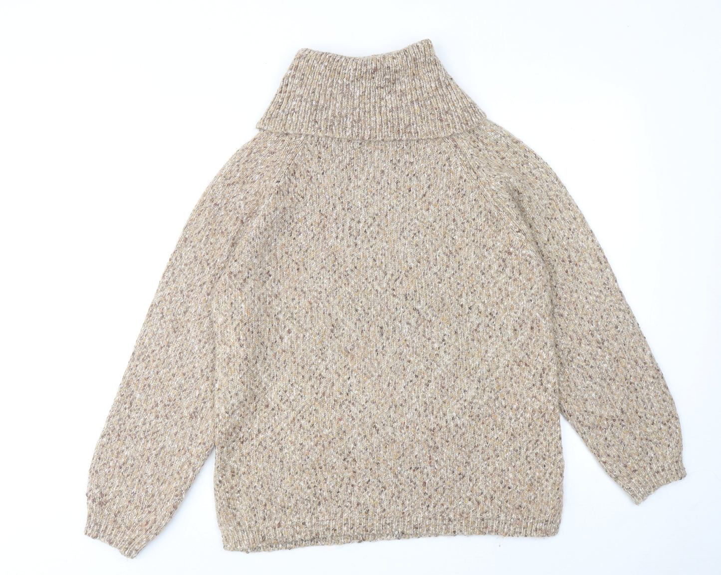Marks and Spencer Womens Brown Roll Neck Polyester Pullover Jumper Size M