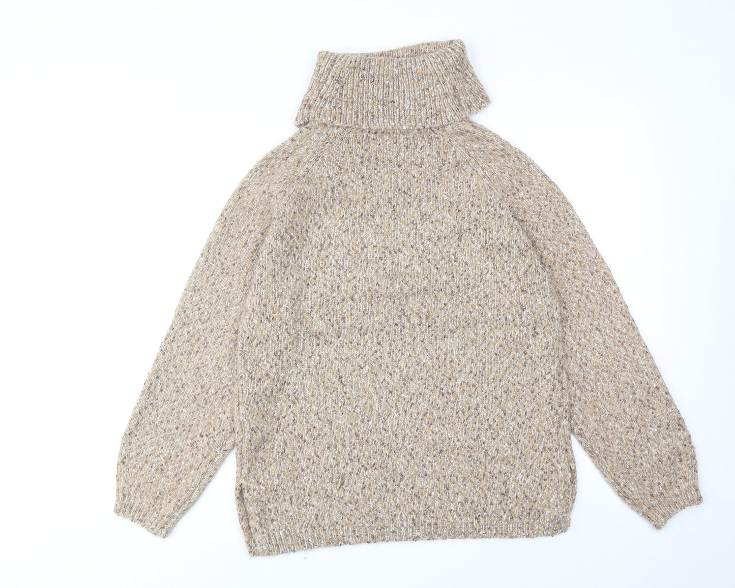 Marks and Spencer Womens Brown Roll Neck Polyester Pullover Jumper Size M