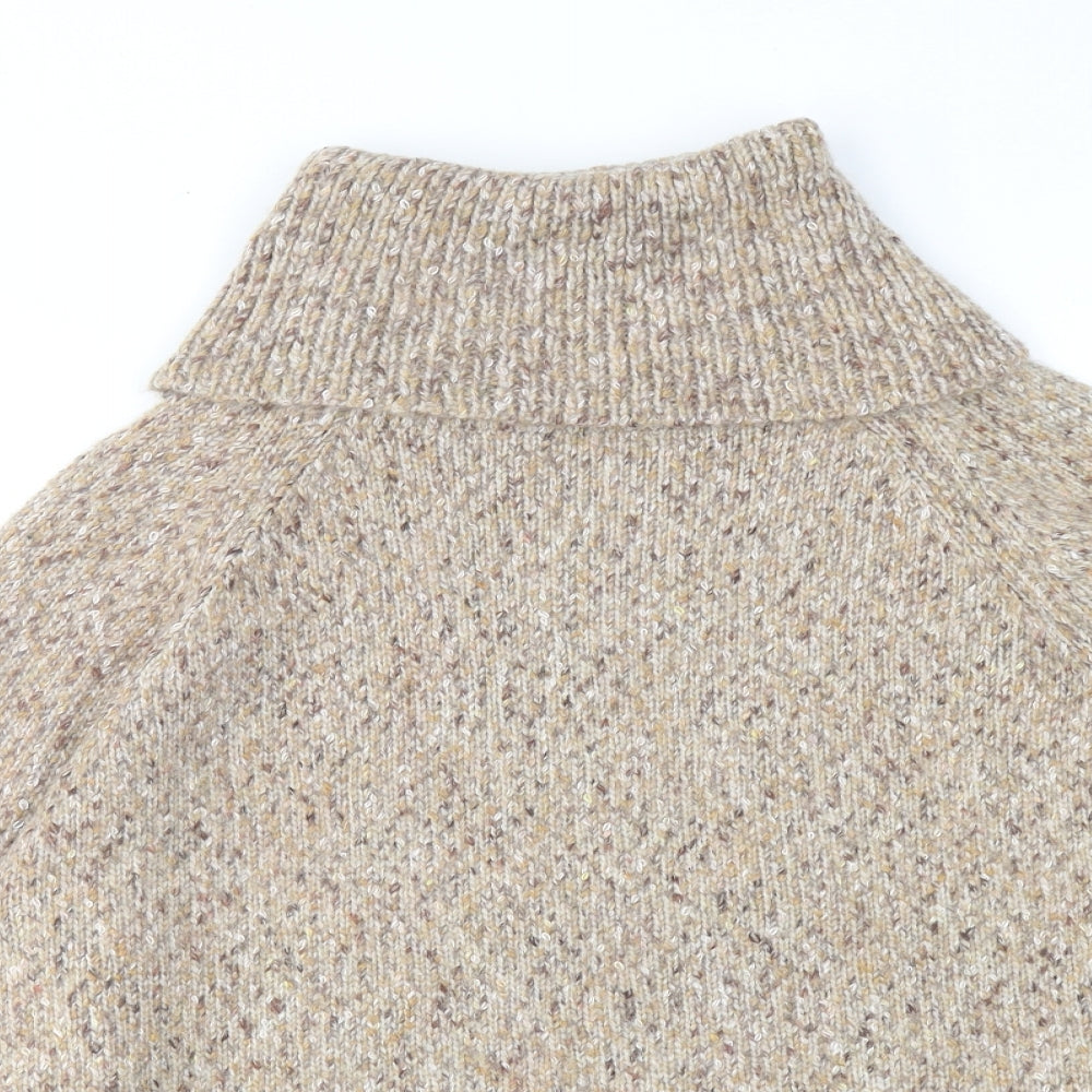 Marks and Spencer Womens Brown Roll Neck Polyester Pullover Jumper Size M