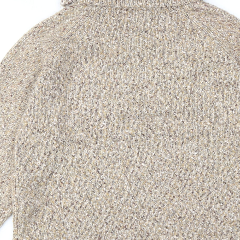 Marks and Spencer Womens Brown Roll Neck Polyester Pullover Jumper Size M