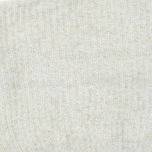 Kazo Womens Gold Round Neck Acrylic Pullover Jumper Size L