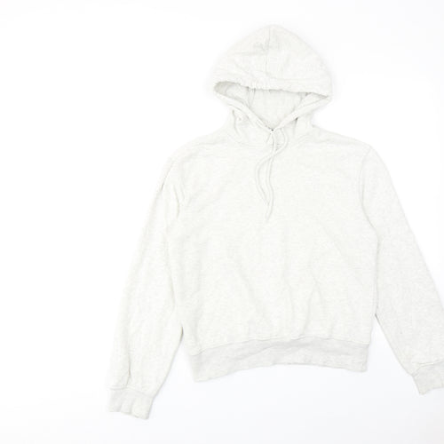 H&M Womens Grey Cotton Pullover Hoodie Size 2XS Pullover