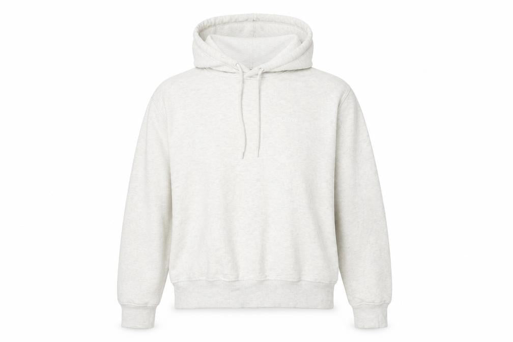 Front view of H&M women’s grey cotton pullover hoodie size 2xs pullover