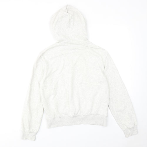H&M Womens Grey Cotton Pullover Hoodie Size 2XS Pullover