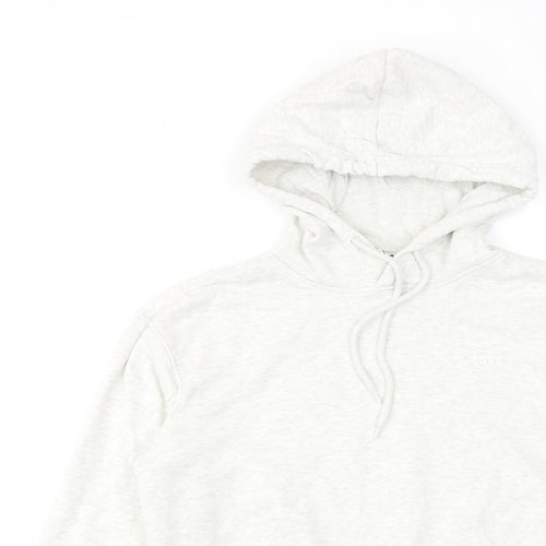 H&M Womens Grey Cotton Pullover Hoodie Size 2XS Pullover