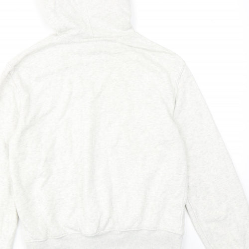 H&M Womens Grey Cotton Pullover Hoodie Size 2XS Pullover