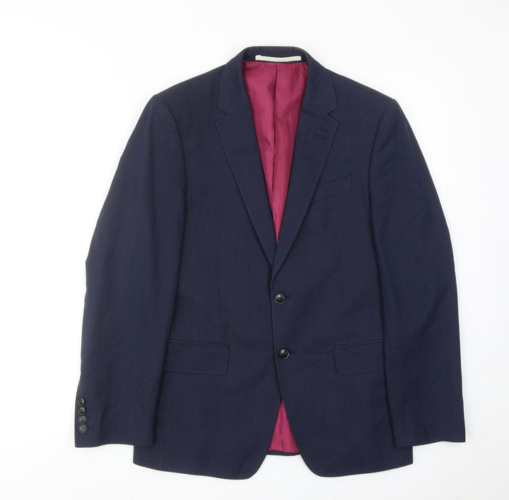 Marks and Spencer Mens Blue Polyacrylate Fibre Jacket Suit Jacket Size 36 Regular
