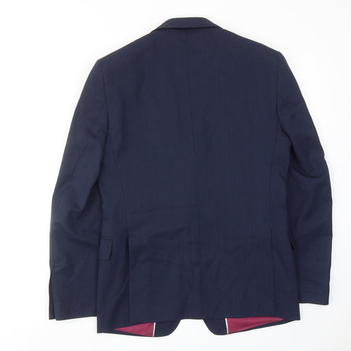 Marks and Spencer Mens Blue Polyacrylate Fibre Jacket Suit Jacket Size 36 Regular