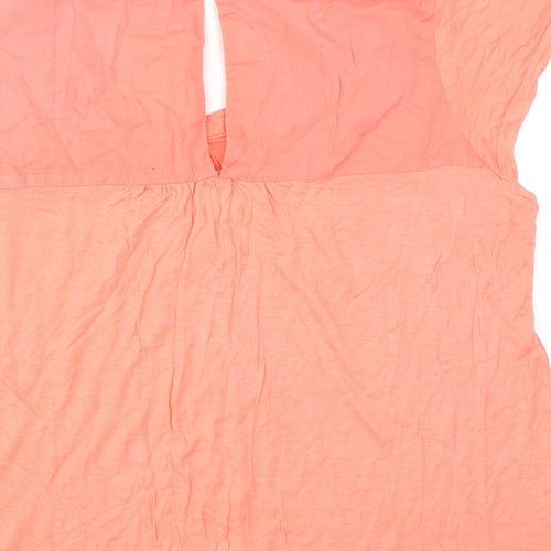 VERO MODA Womens Pink Viscose Basic Blouse Size M Round Neck