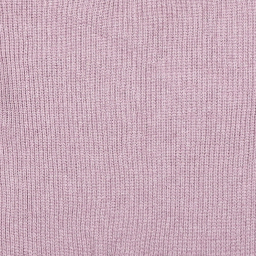 NEXT Womens Pink V-Neck Viscose Pullover Jumper Size M