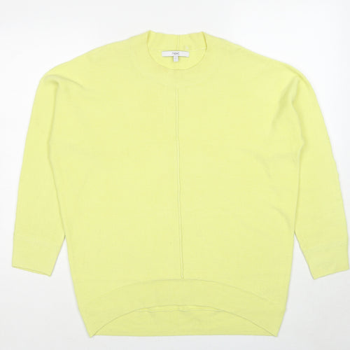 NEXT Womens Yellow Crew Neck Acrylic Pullover Jumper Size S