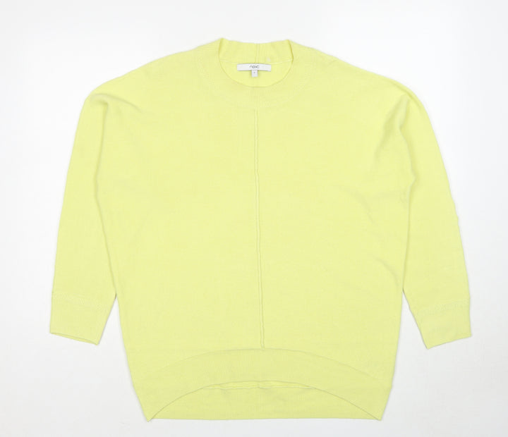 NEXT Womens Yellow Crew Neck Acrylic Pullover Jumper Size S