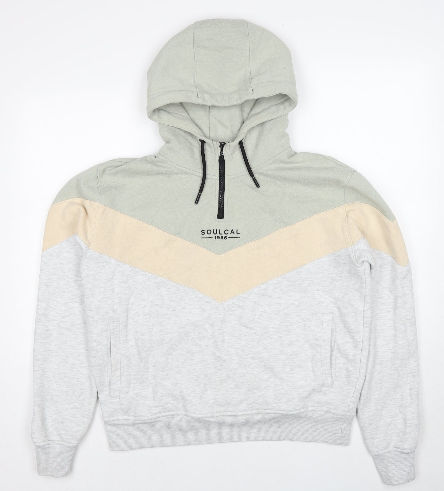 SoulCal&Co Womens Grey Cotton Pullover Hoodie Size 12 Pullover