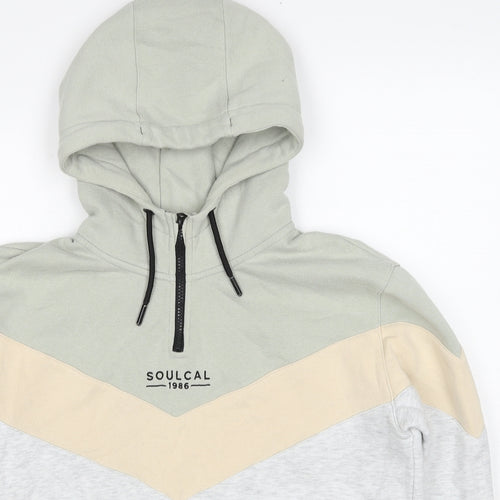 SoulCal&Co Womens Grey Cotton Pullover Hoodie Size 12 Pullover