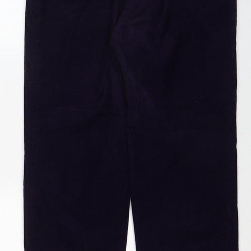 Marks and Spencer Womens Purple Cotton Trousers Size 14 Regular