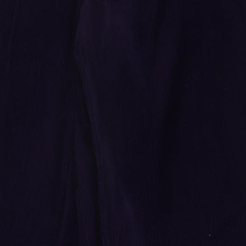 Marks and Spencer Womens Purple Cotton Trousers Size 14 Regular