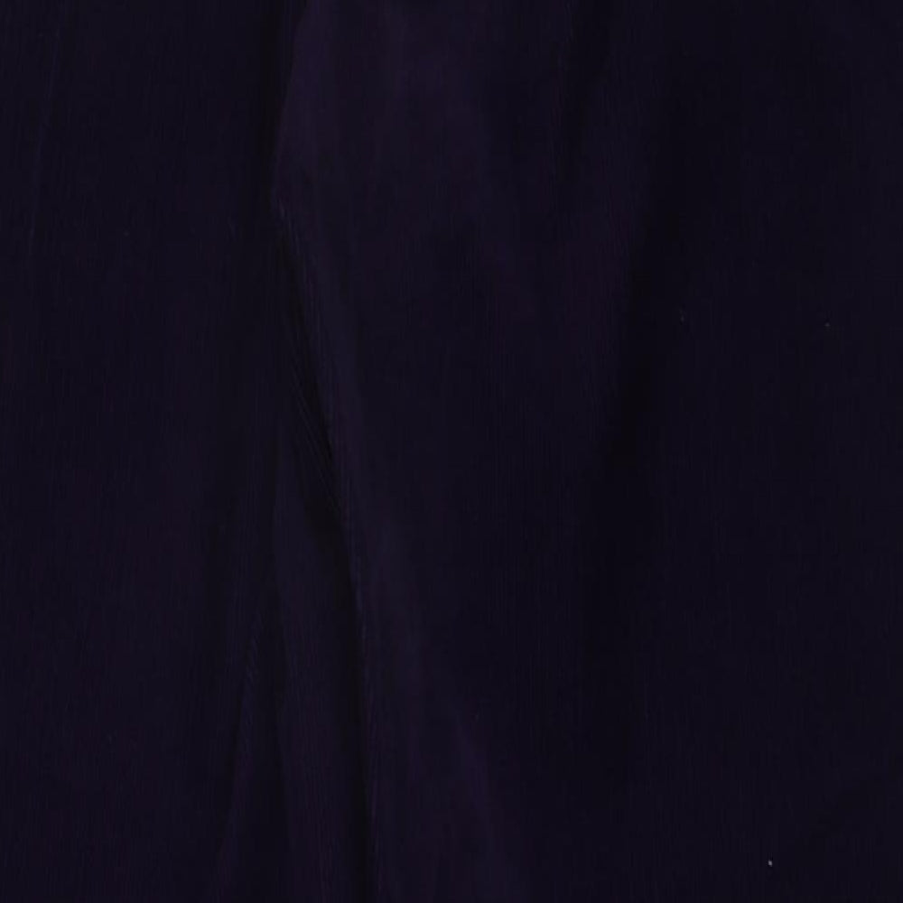 Marks and Spencer Womens Purple Cotton Trousers Size 14 Regular