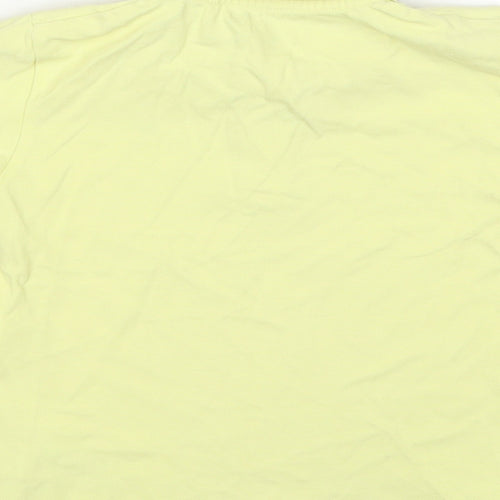 NEXT Boys Yellow Cotton Basic Polo Size 5-6 Years Collared Pullover