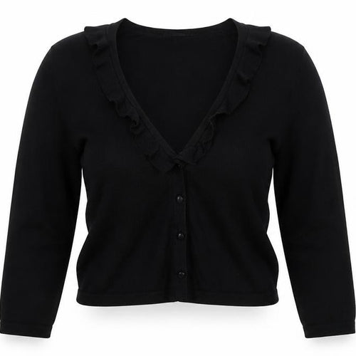 Alex & Co Womens Black V-Neck Viscose Cardigan Jumper Size 10