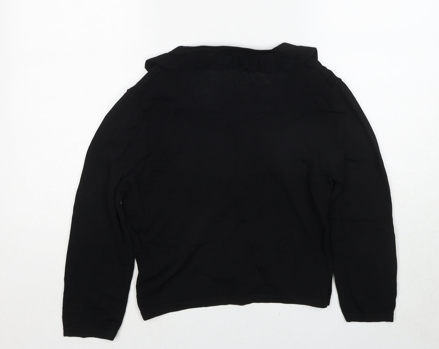 Alex & Co Womens Black V-Neck Viscose Cardigan Jumper Size 10