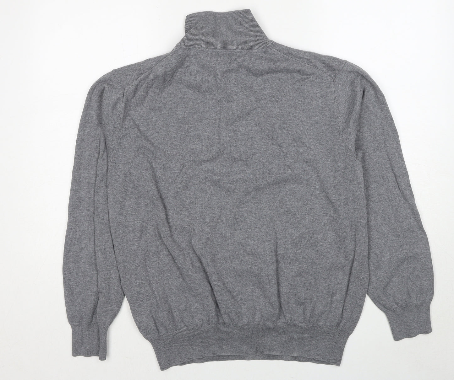 GANT Mens Grey Cotton Henley Sweatshirt Size XL