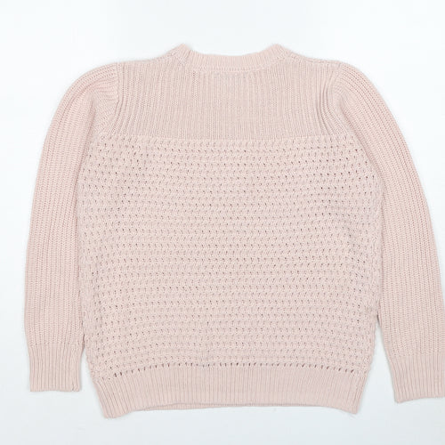 Dorothy Perkins Womens Pink Round Neck Acrylic Pullover Jumper Size 8