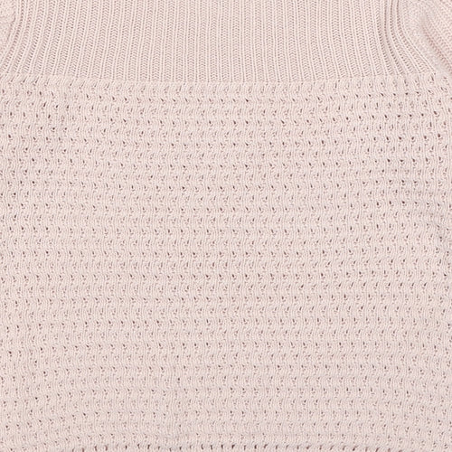Dorothy Perkins Womens Pink Round Neck Acrylic Pullover Jumper Size 8