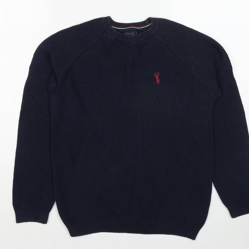 NEXT Boys Blue V-Neck Cotton Pullover Jumper Size 12 Years Pullover