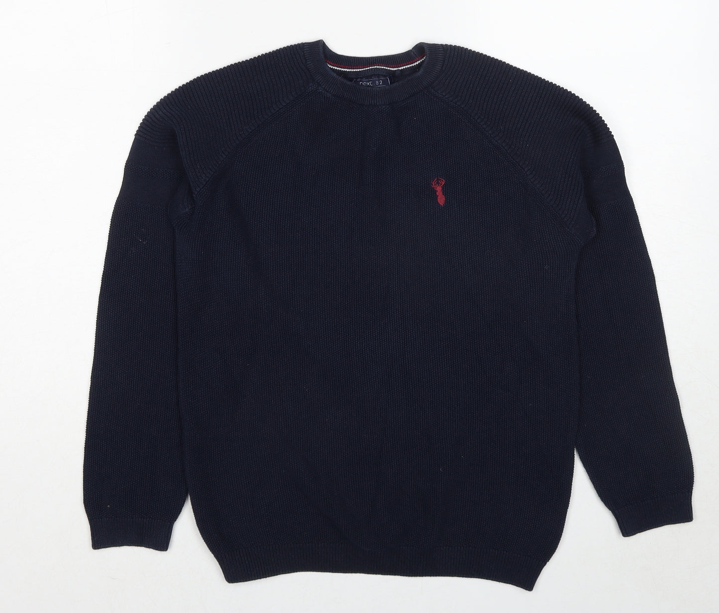 NEXT Boys Blue V-Neck Cotton Pullover Jumper Size 12 Years Pullover