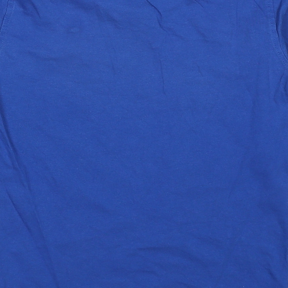 Mothercare Boys Blue Cotton Basic T-Shirt Size 5-6 Years Round Neck Pullover - Future Generation