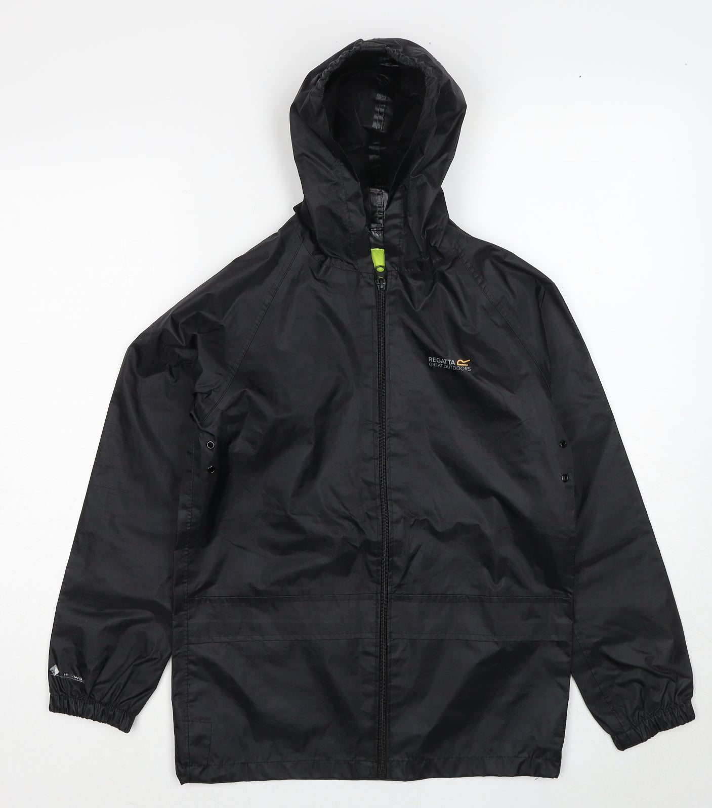 Regatta Girls Black Windbreaker Jacket Size 11-12 Years Zip
