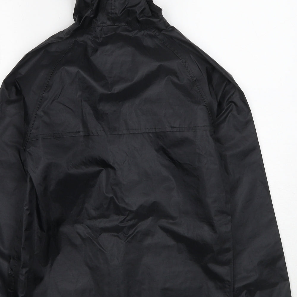 Regatta Girls Black Windbreaker Jacket Size 11-12 Years Zip