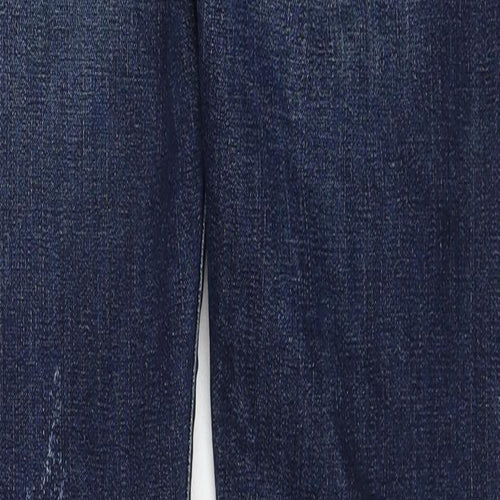 Wrangler Mens Blue Cotton Straight Jeans Size 29 in L30 in Regular Zip