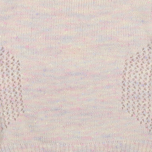 Hearts & Bows Womens Multicoloured Round Neck Acrylic Pullover Jumper Size M - Size M-L