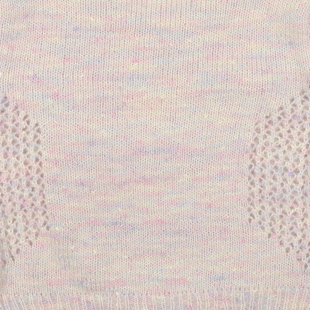 Hearts & Bows Womens Multicoloured Round Neck Acrylic Pullover Jumper Size M - Size M-L