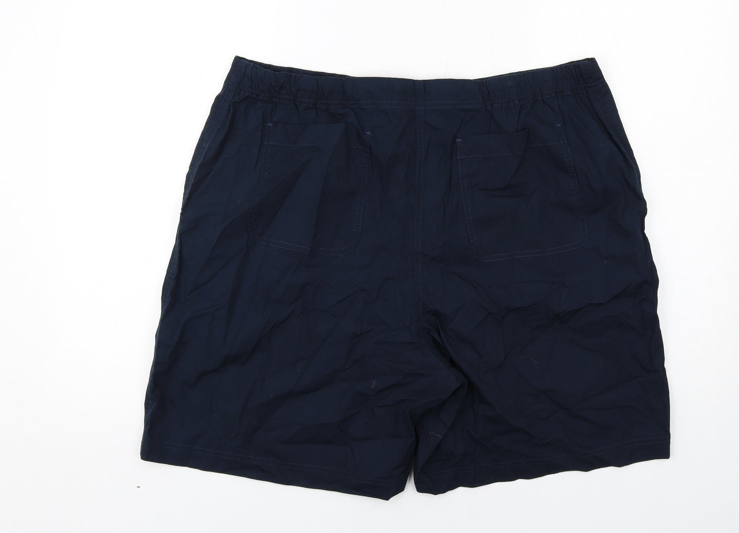 Casual Club Womens Blue Cotton Bermuda Shorts Size 20 Regular Zip