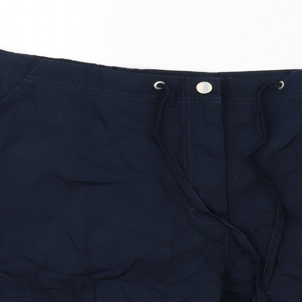 Casual Club Womens Blue Cotton Bermuda Shorts Size 20 Regular Zip