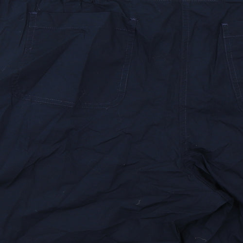 Casual Club Womens Blue Cotton Bermuda Shorts Size 20 Regular Zip