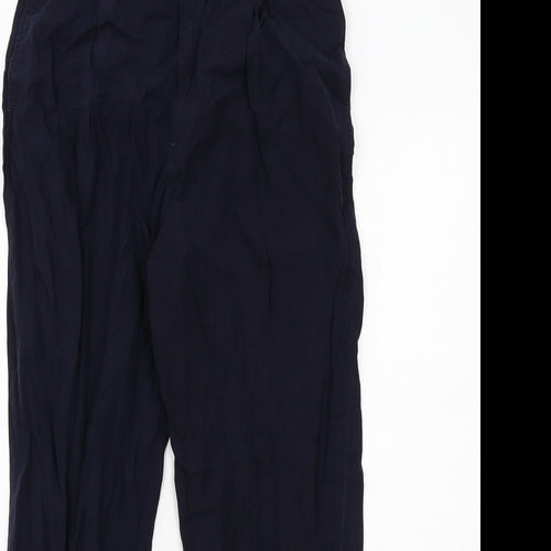 Zara Womens Blue Lyocell Trousers Size XS Regular Zip
