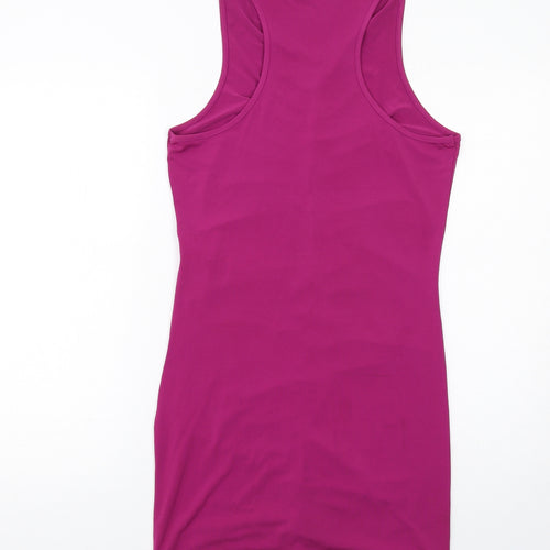 Noisy may Womens Pink Polyester Bodycon Size L V-Neck Pullover