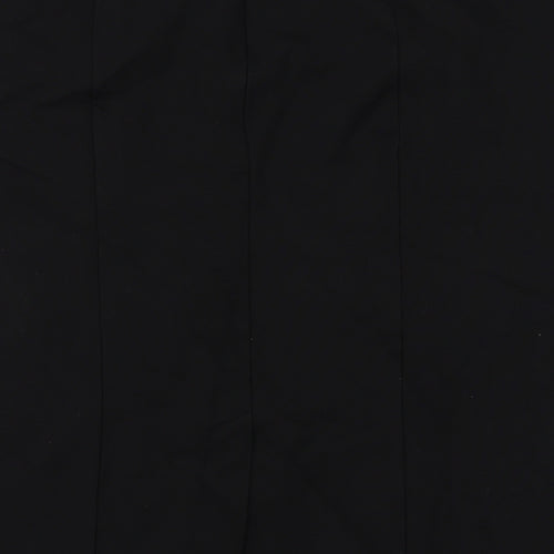 Karen Millen Womens Black Viscose A-Line Skirt Size 22 Zip