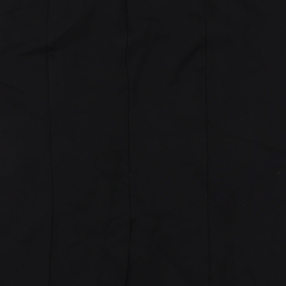 Karen Millen Womens Black Viscose A-Line Skirt Size 22 Zip