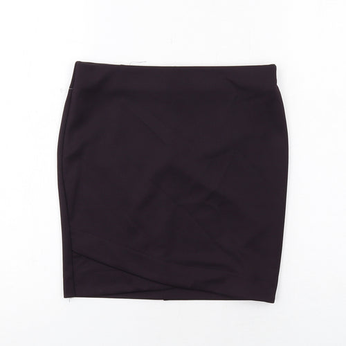 H&M Womens Purple Polyester A-Line Skirt Size 6