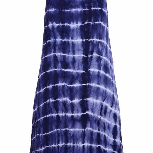 Glamorous Womens Blue Tie Dye Viscose Tank Dress Size XS Round Neck Pullover