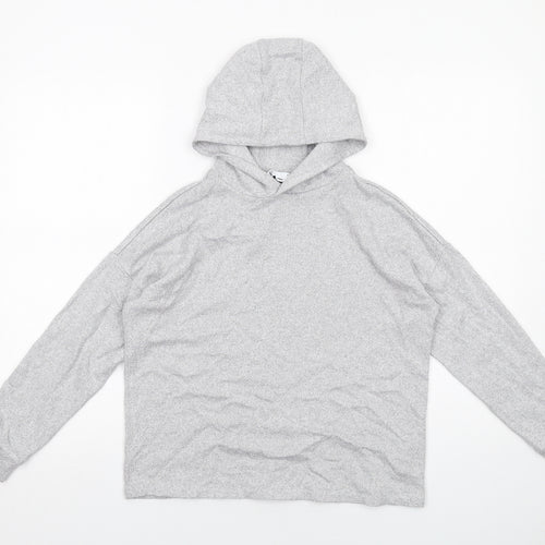 Marks and Spencer Girls Silver Viscose Pullover Hoodie Size 11-12 Years Pullover